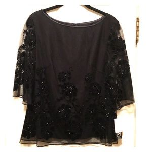 Black Alex Evenings dressy top NWT